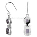 Antique Design 925 Boucles d&#39;oreille en argent sterling et améthyste pour toutes les occasions